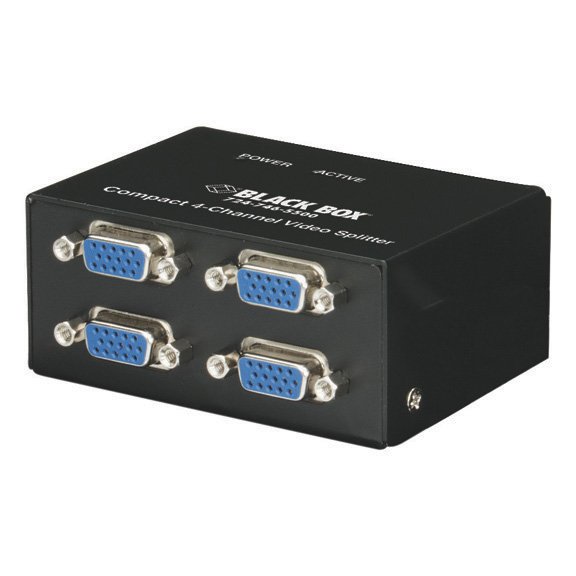 Black Box AC1056A-4 Compact Video Splitter - VGA, 4-Channel