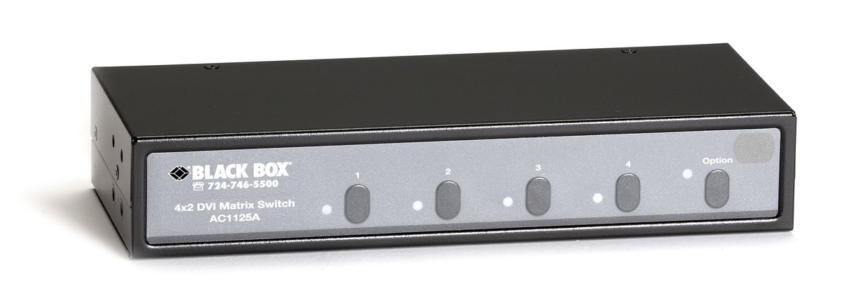 Black Box AC1125A DVI Matrix Switch with Audio and RS232 Control - 4x2