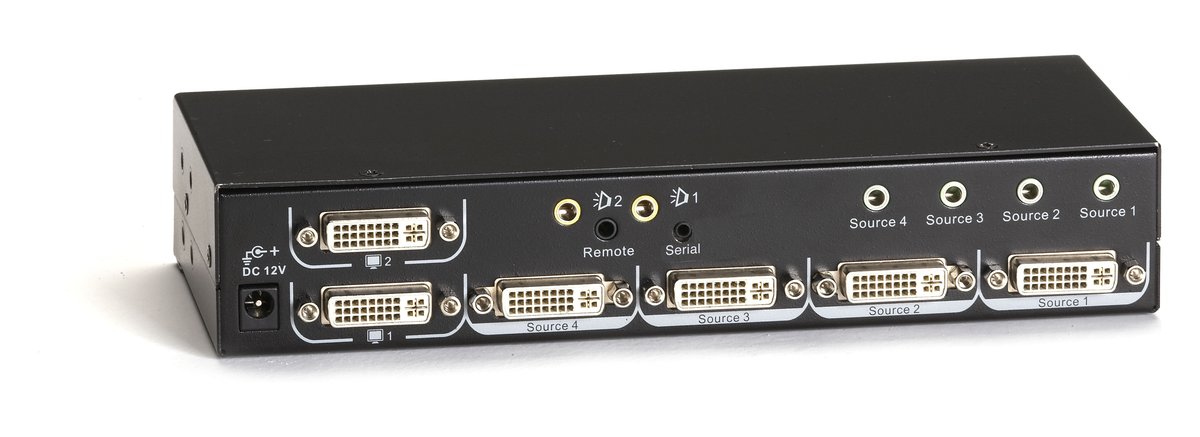 Black Box AC1125A DVI Matrix Switch with Audio and RS232 Control - 4x2 - view 2