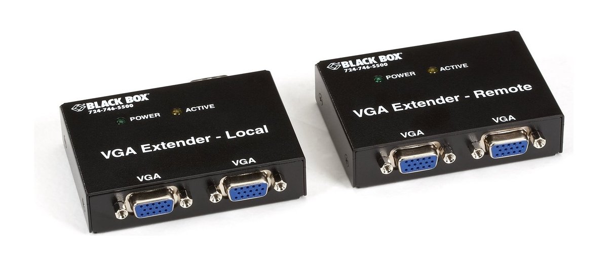 Black Box AC555A-R2 VGA Extender Kit - 2-Port Local, 2-Port Remote