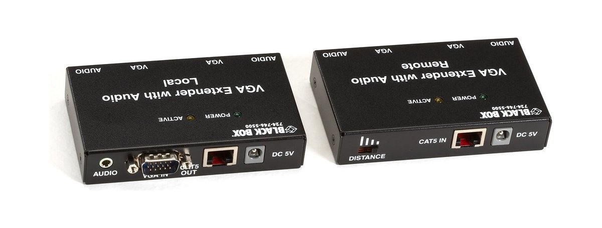 Black Box AC556A-R2 VGA Extender Kit with Audio - 2-Port Local, 2-Port Remote - view 2