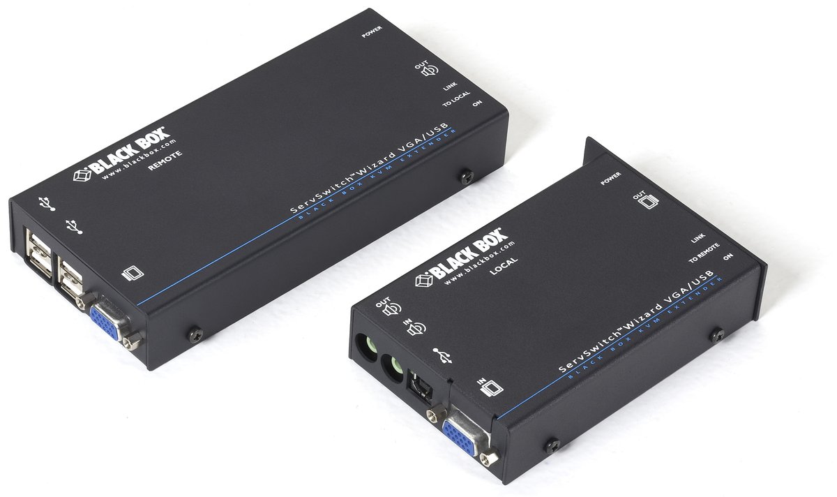 Black Box ACU5050A-R2 ServSwitch Wizard KVM Extender - VGA, USB 2.0, Audio, Dual-Access, CATx