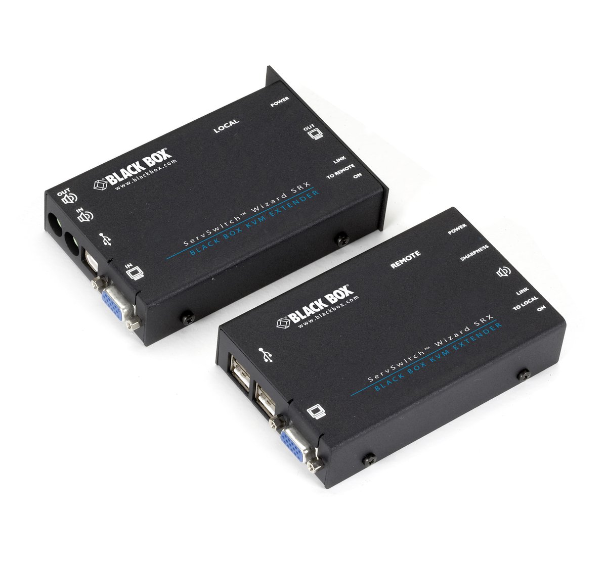 Black Box ACU5051A ServSwitch Wizard SRX KVM Extender - VGA, USB 2.0, Audio, Dual-Access, CATx