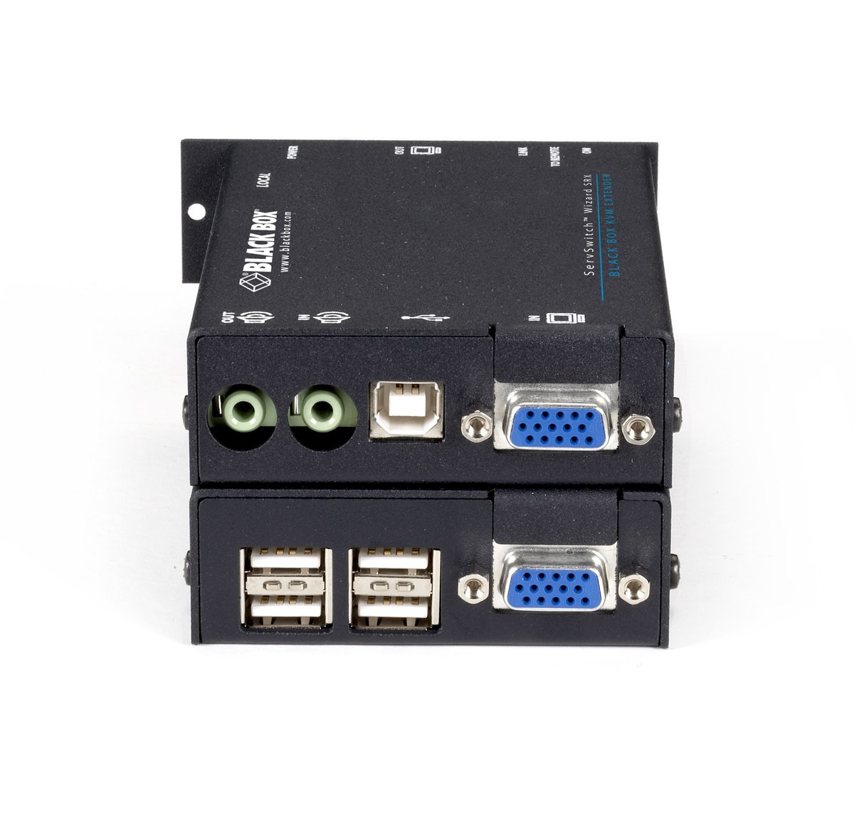 Black Box ACU5051A ServSwitch Wizard SRX KVM Extender - VGA, USB 2.0, Audio, Dual-Access, CATx - view 2