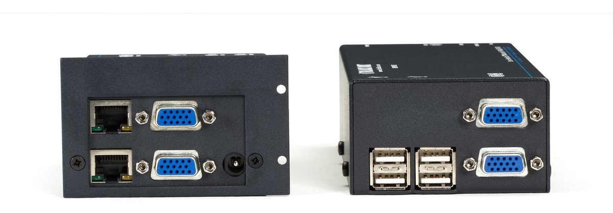 Black Box ACU5250A-R2 ServSwitch Wizard Dual-VGA KVM Extender - USB 2.0, Audio, CATx - view 2