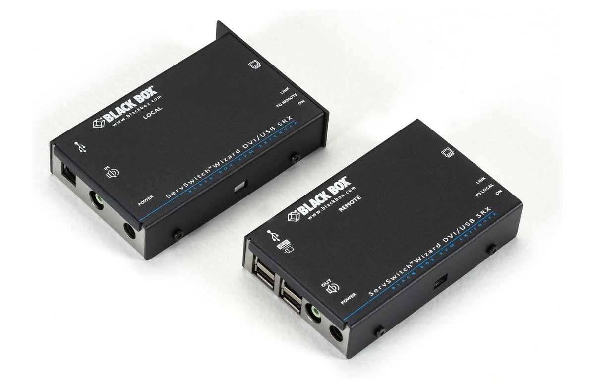Black Box ACU5501A-R4 ServSwitch Wizard SRX KVM Extender - DVI-D, USB 2.0, Audio, CATx