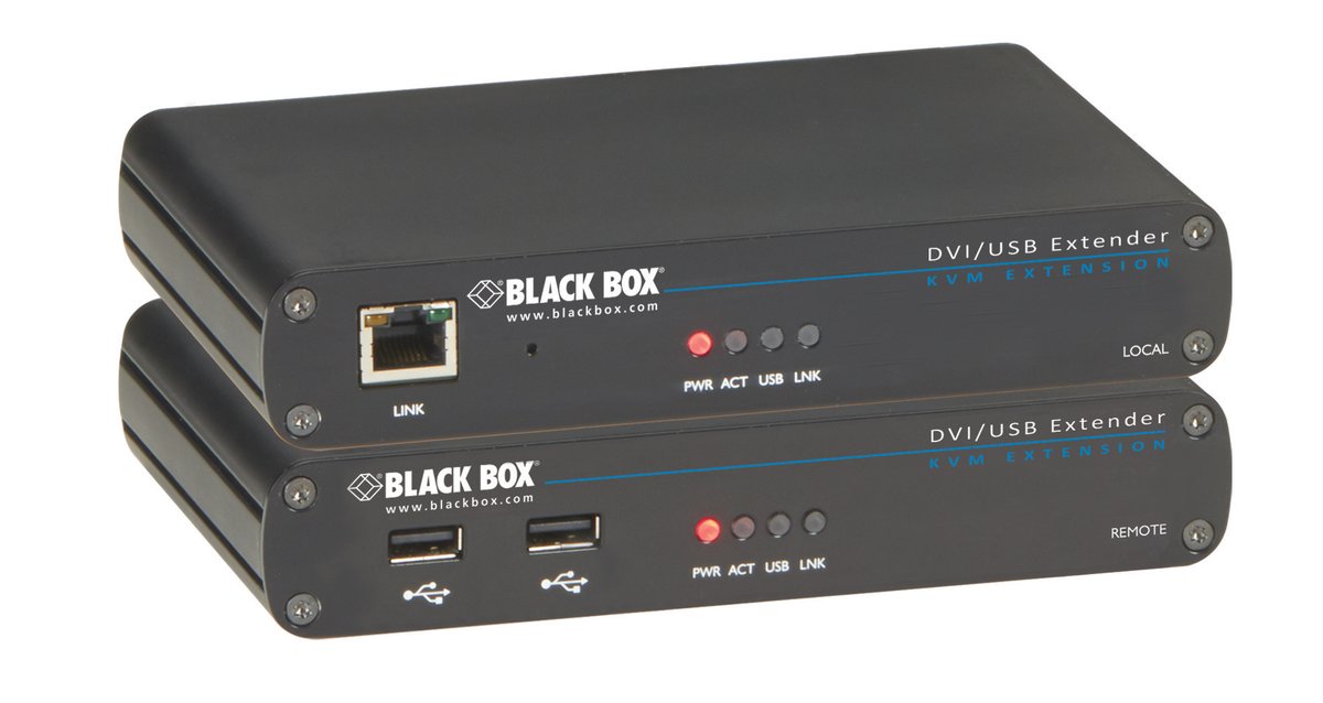 Black Box ACU5700A LRX Series KVM Extender - DVI-D, USB 2.0, RS232, Audio, CATx