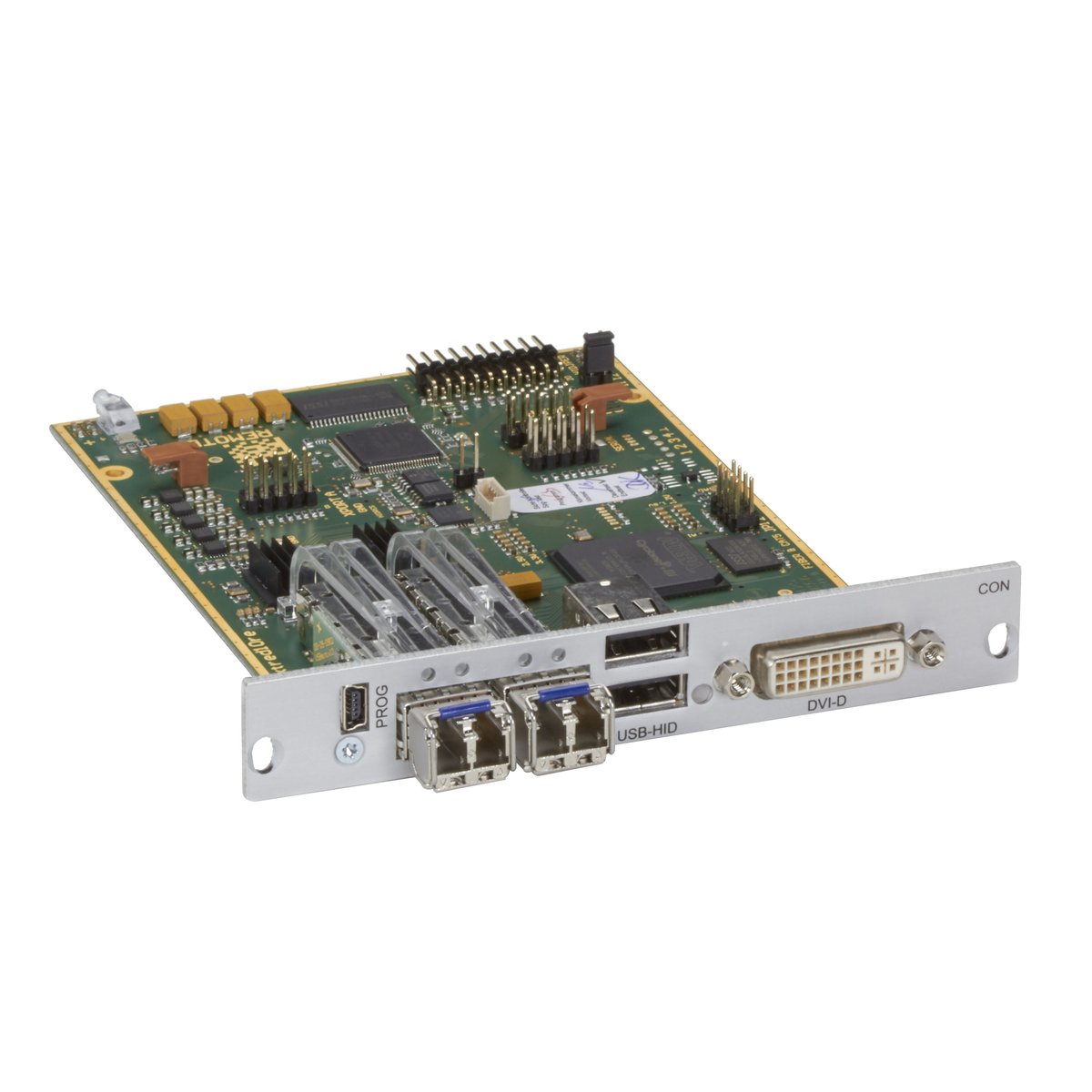 Black Box ACX1MR-DHID-2S Modular KVM Extender Receiver - Single-Monitor, DVI-D, (2) USB-HID, 1G, (2) Redundant Singlemode Fiber