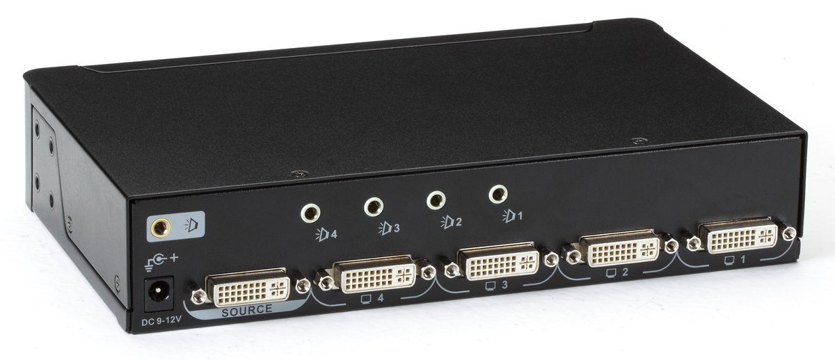 Black Box AVSP-DVI1X4 DVI-D Splitter with Audio and HDCP, 1 x 4 - view 2