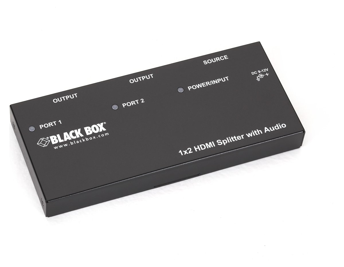Black Box AVSP-HDMI1X2 HDMI Splitter with Audio, 1 x 2