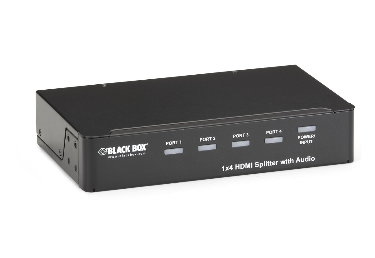 Black Box AVSP-HDMI1X4 HDMI Splitter with Audio, 1 x 4
