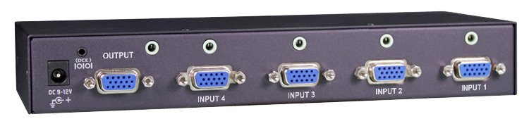 Black Box AVSW-VGA4X1A VGA Switch with Serial and Audio, 4 x 1 - view 2