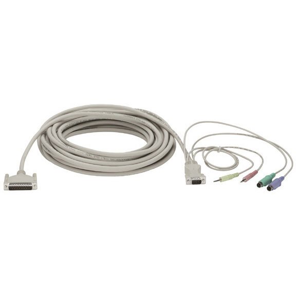 Black Box EHN151A-0010 KVM CPU/Server Cable with Audio - PC, PS/2 Standard, 10-ft. (3.0-m)
