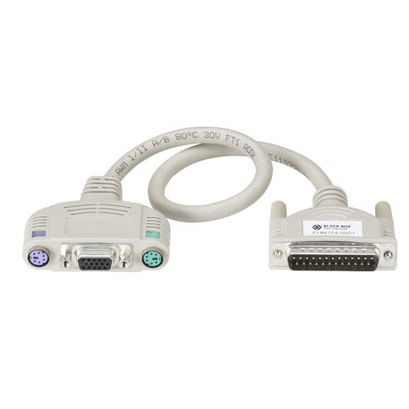 Black Box EHN154-0020 KVM User Cable - DB25, VGA, PS/2, 20-ft. (6.0-m)
