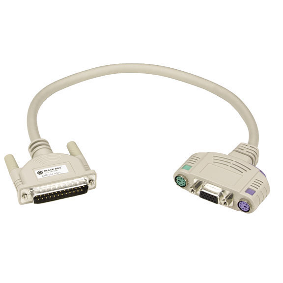Black Box EHN154A-0010 KVM User Cable - Keyboard/Monitor/Mouse Cable with Audio, PS, PS/2 Standard, 10-ft. (3-m)