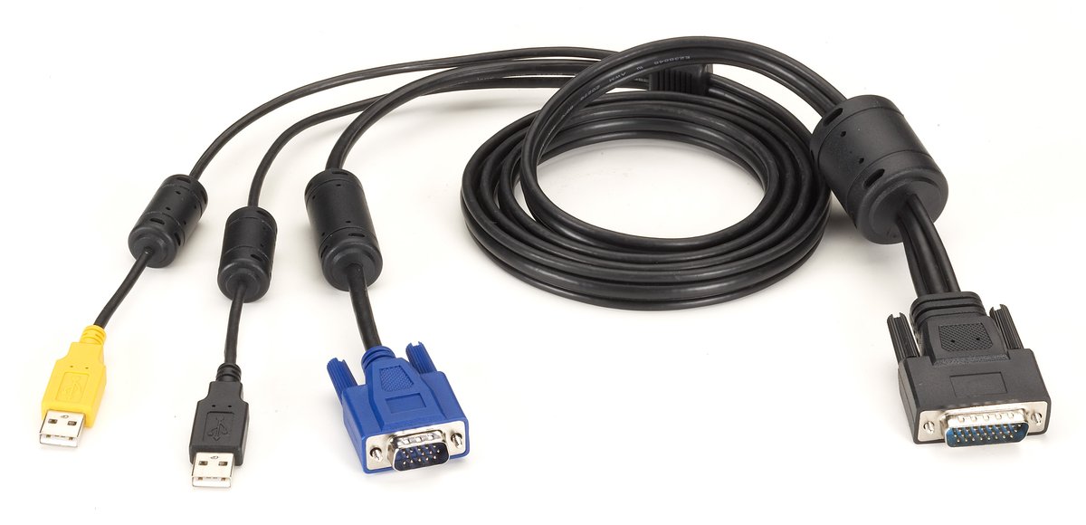 Black Box Secure KVM Switch Cable - VGA, USB, CAC USB to HD26 product image
