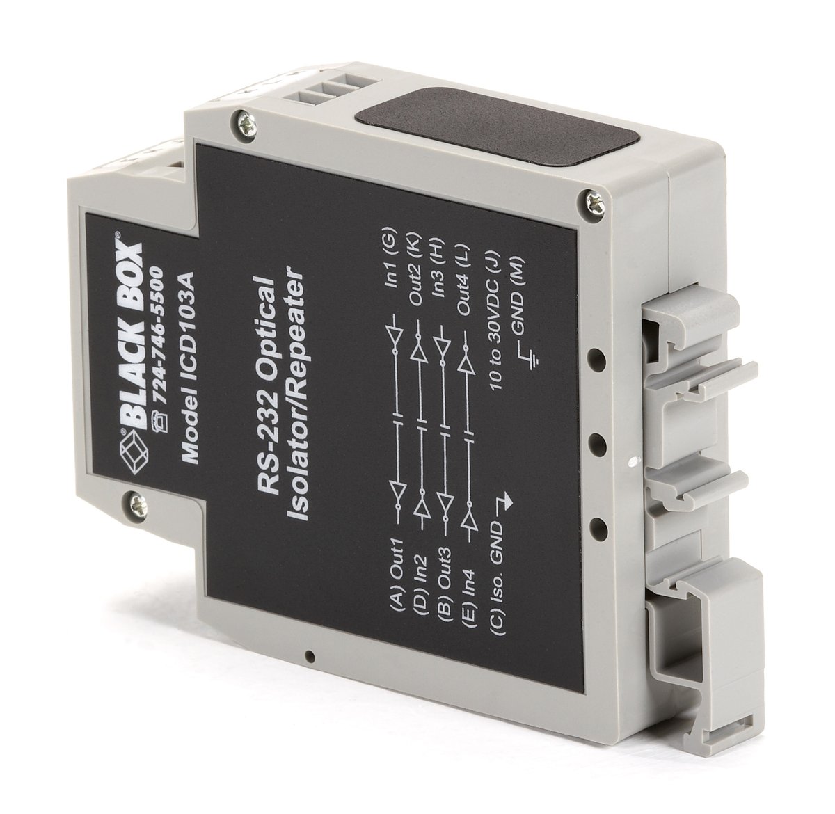 Black Box ICD103A Async RS232 Repeater - (2) Terminal Block - view 2