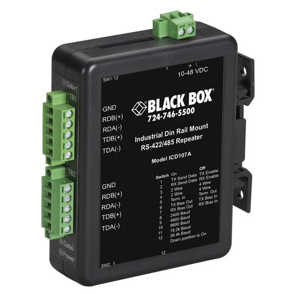 Black Box ICD107A Async RS422/485 Repeater - (2) 5-Position Terminal Blocks