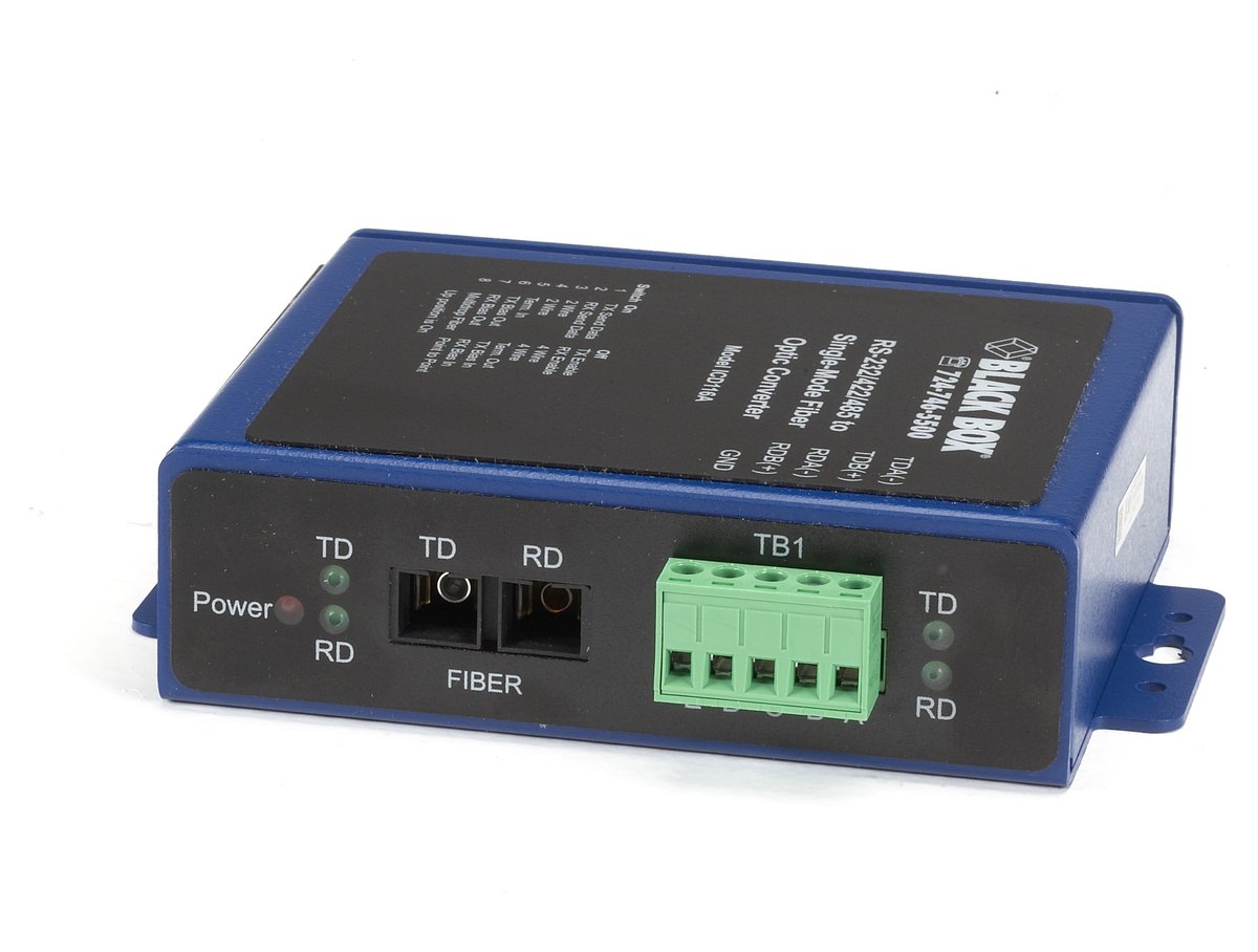 Black Box ICD116A Async RS232/422/485 Extender Over Fiber - Terminal Block to Singlemode SC - view 2