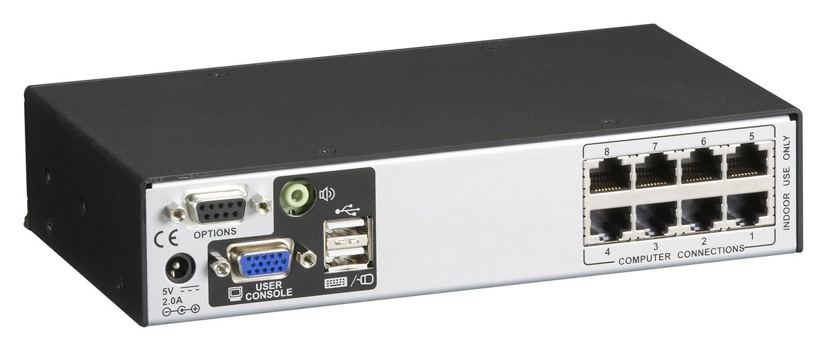 Black Box KV0081A ServSwitch CX Uno 8-Port CATx KVM Switch - view 2