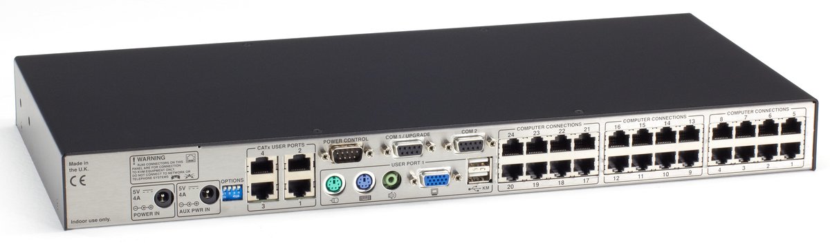 Black Box KV0424A-R2 ServSwitch CX 24-Port CATx KVM Switch, 4 Users - view 2