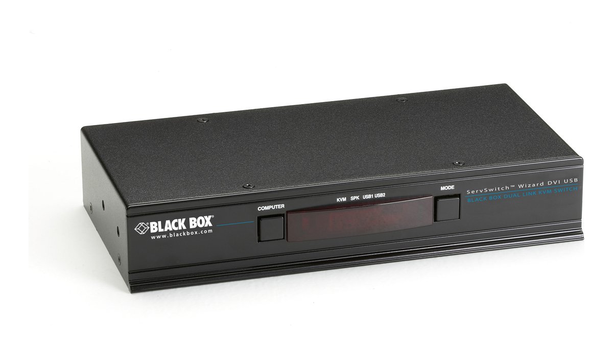 Black Box KV2004A ServSwitch Wizard 4-Port Dual-Link DVI-D KVM Switch with True USB Emulation product image
