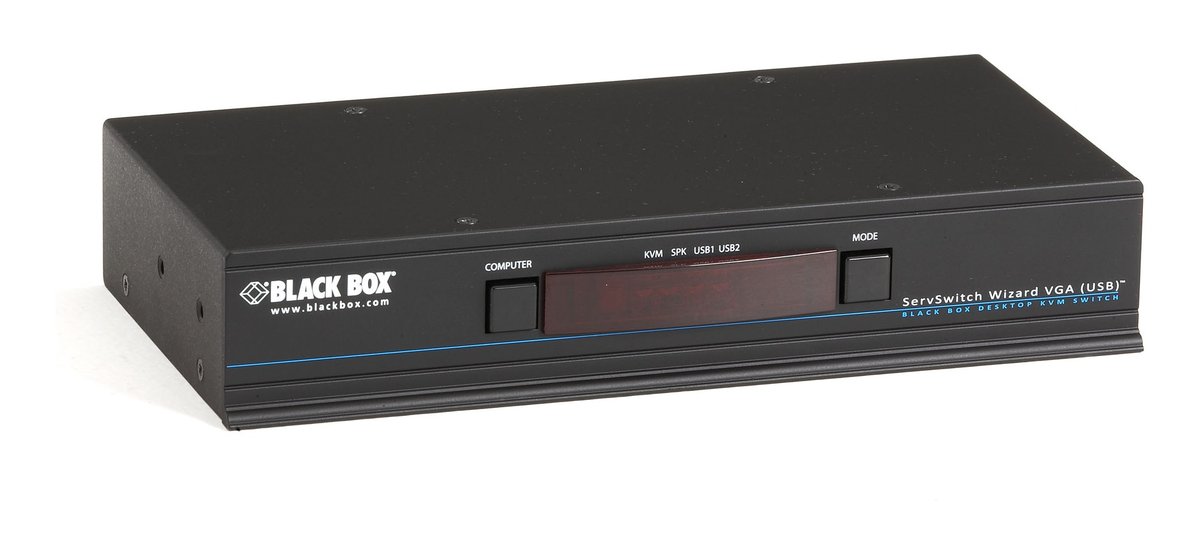 Black Box KV3004A KVM Switch - Single-Monitor, VGA, USB True Emulation, Audio, 4-Port