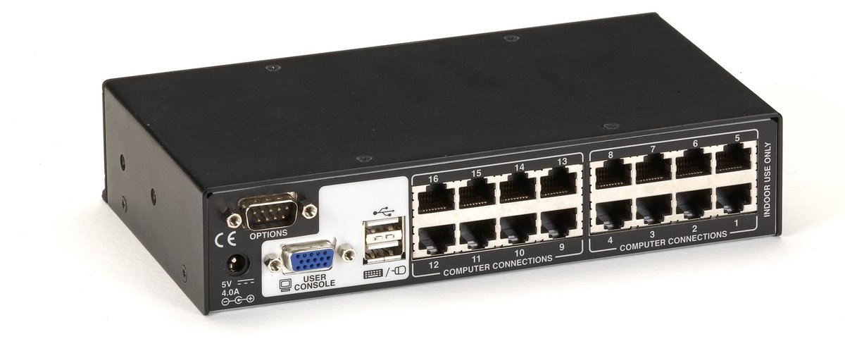 Black Box KV4161A ServSwitch CX Quad IP 16-Port CATx KVM Switch - view 2