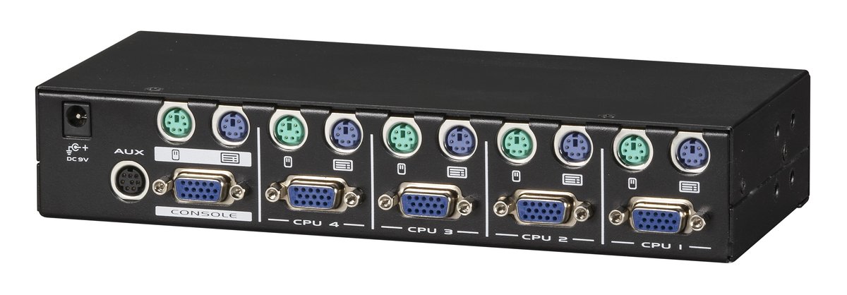 Black Box KV7024A DT Basic II KVM Switch - 4-Port, Single-Monitor, VGA, PS/2, Desktop - view 2