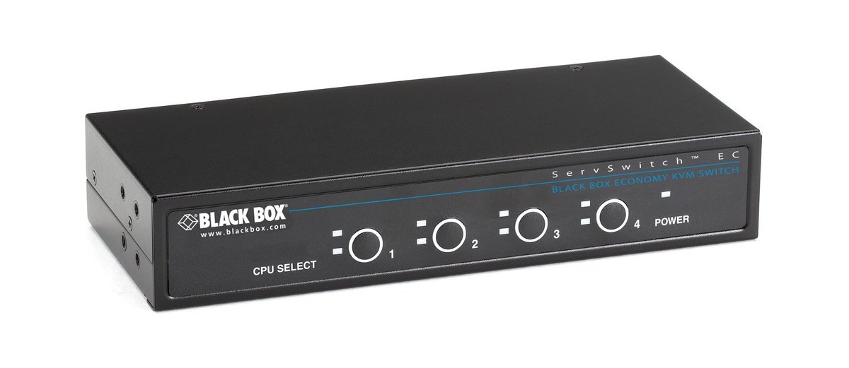 Black Box KV9004A ServSwitch EC 4-Port KVM Switch, VGA and PS/2