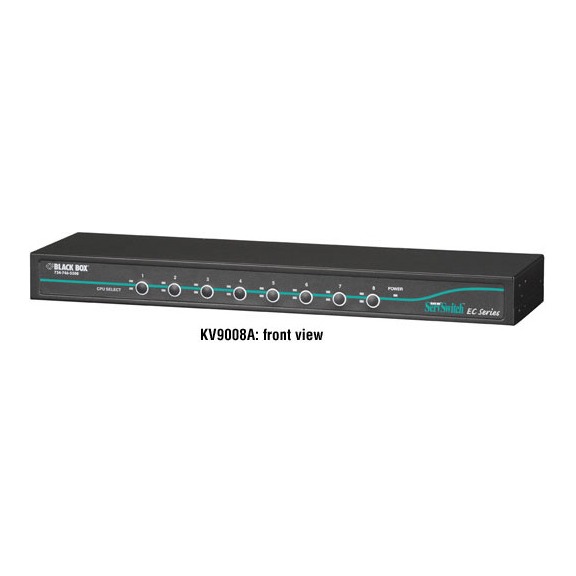 Black Box KV9008A ServSwitch EC 8-Port KVM Switch, VGA and PS/2