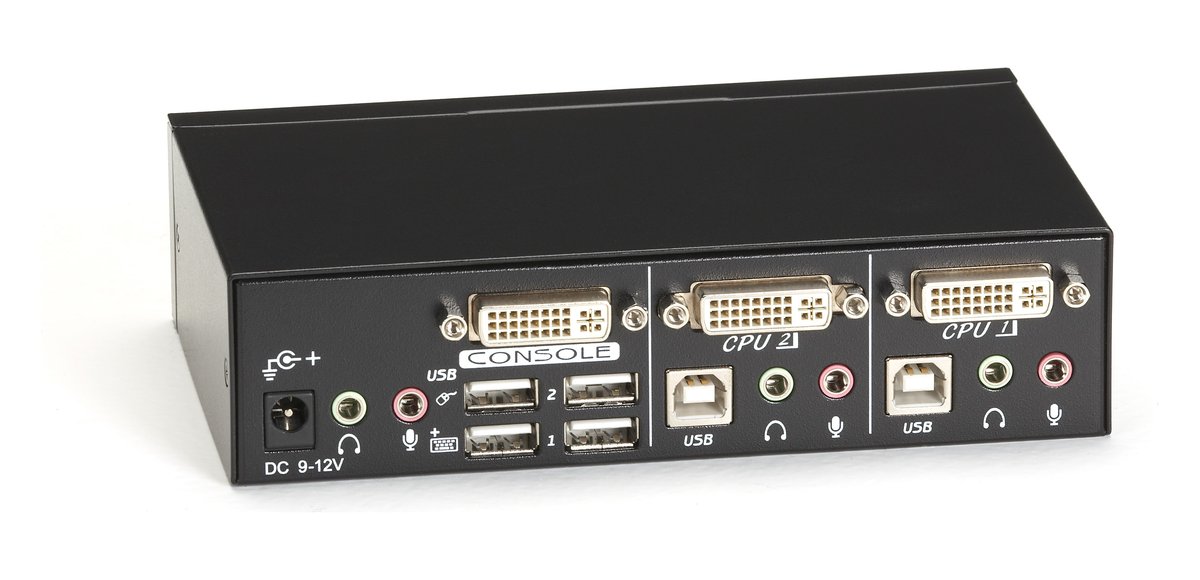 Black Box KV9612A Desktop KVM Switch - DVI-D with Emulated USB Keyboard/Mouse, 2-Port - view 2