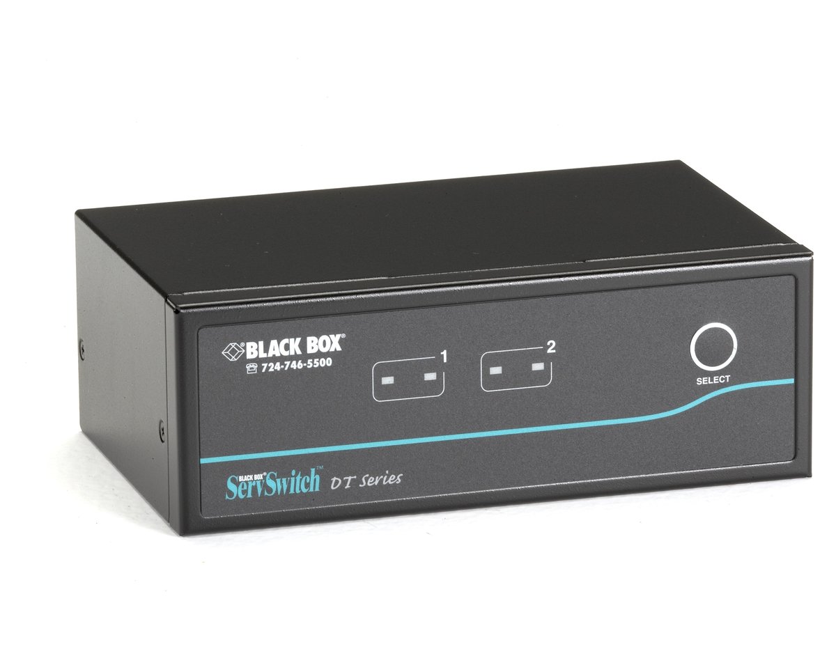 Black Box KV9622A Desktop KVM Switch - Dual-Monitor DVI-D, USB, 2-Port