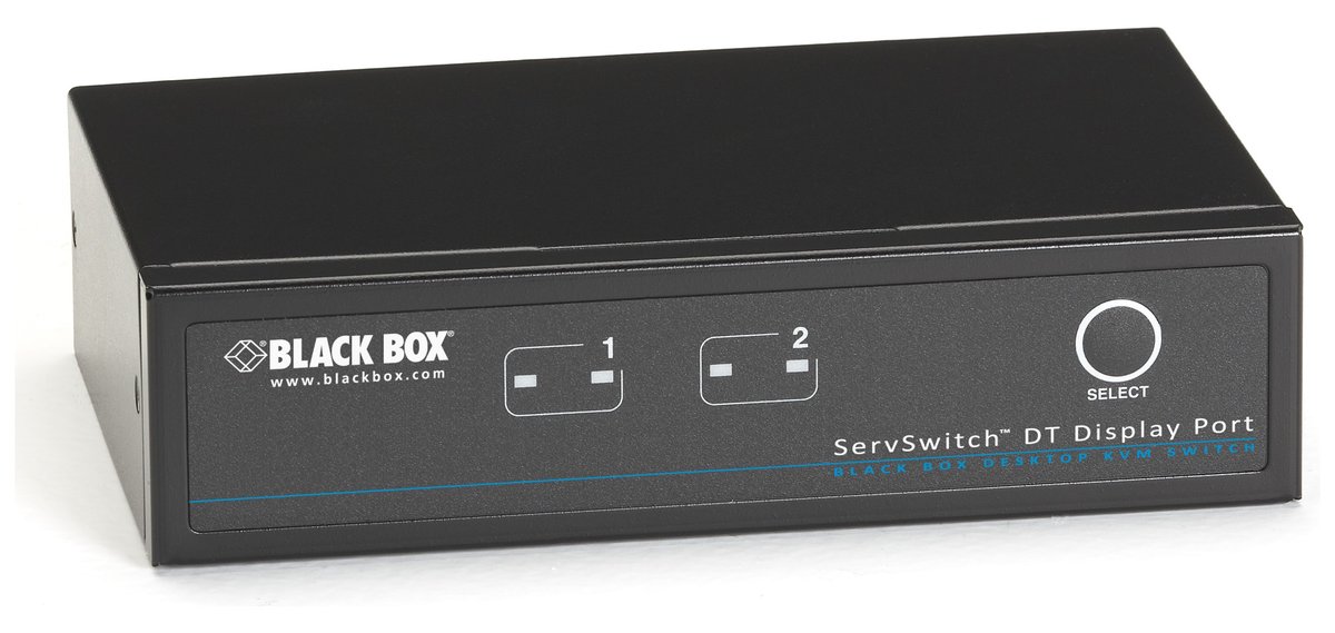 Black Box KV9702A Desktop KVM Switch - DisplayPort with USB and Audio - 2-Port product image