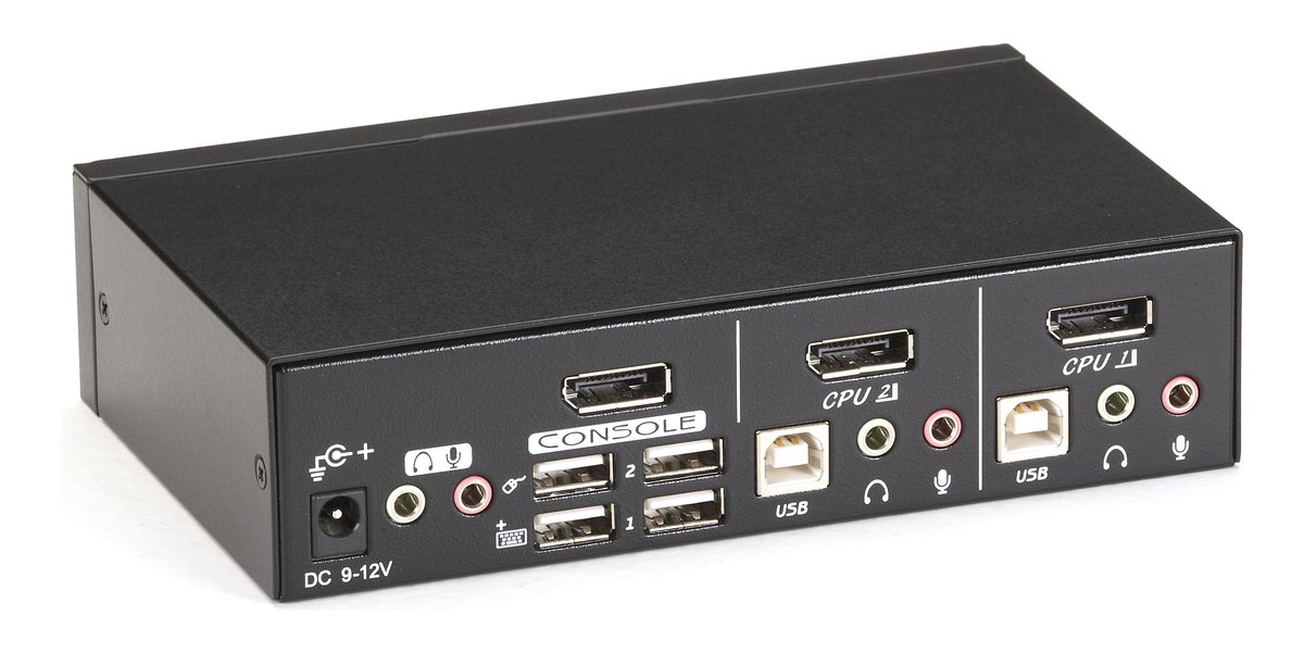 Black Box KV9702A Desktop KVM Switch - DisplayPort with USB and Audio - 2-Port - view 2