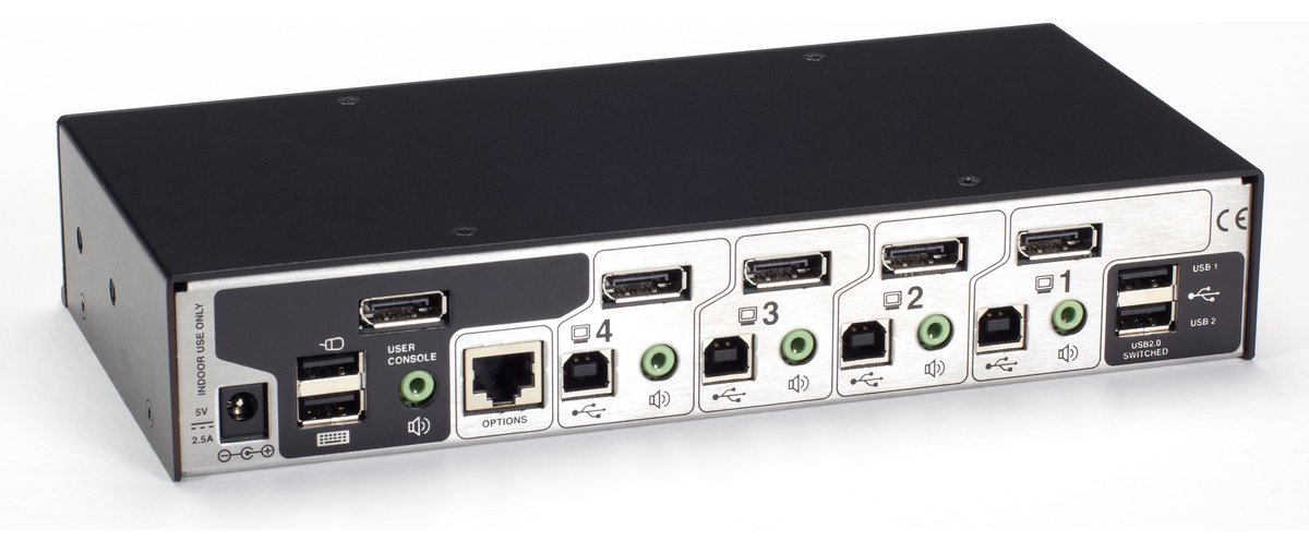 Black Box KV9804A ServSwitch Wizard DP 4-Port DisplayPort KVM Switch - view 2
