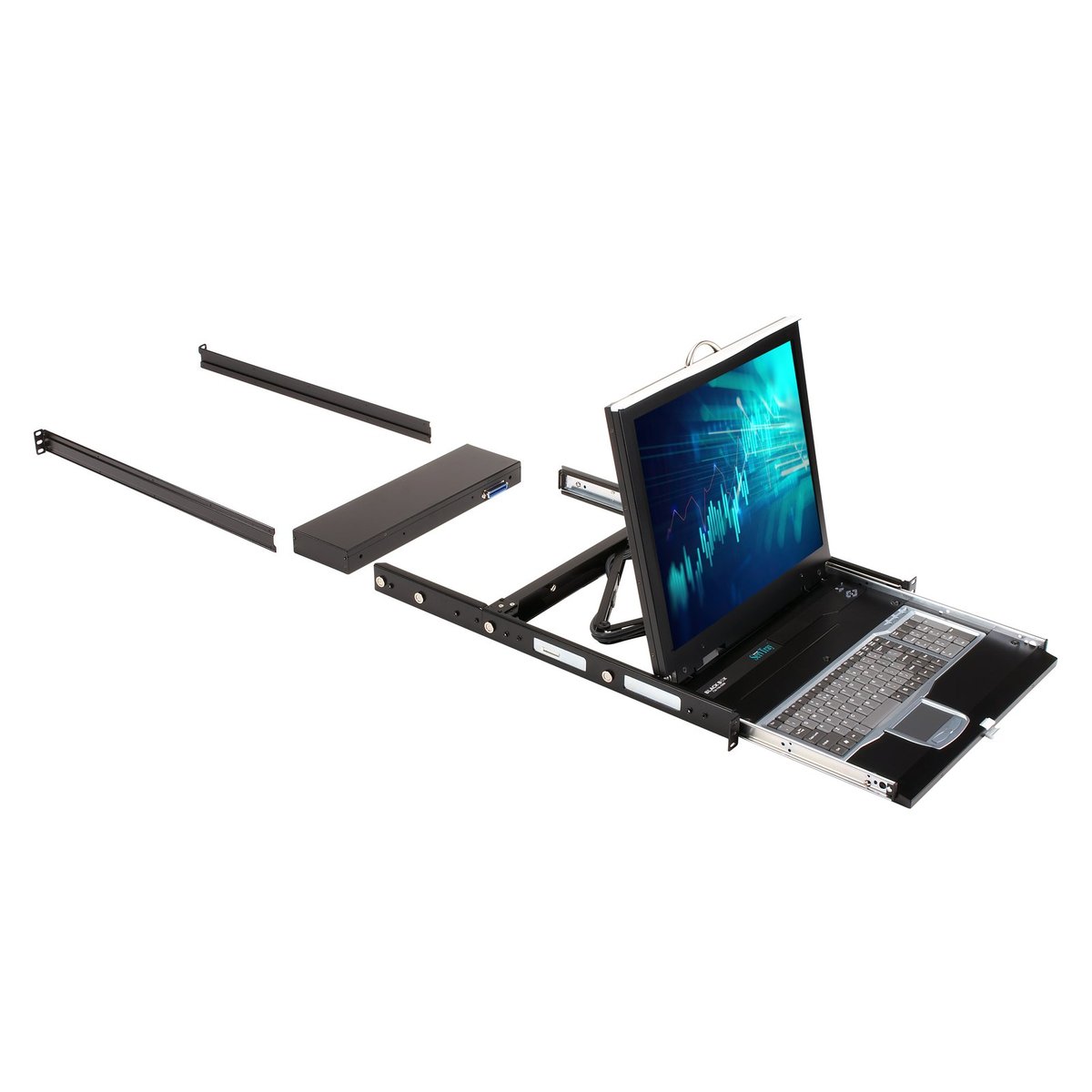 Black Box KVT419A-8UV-R2 ServTray Complete 19-inch LCD Console with 8-Port KVM Switch