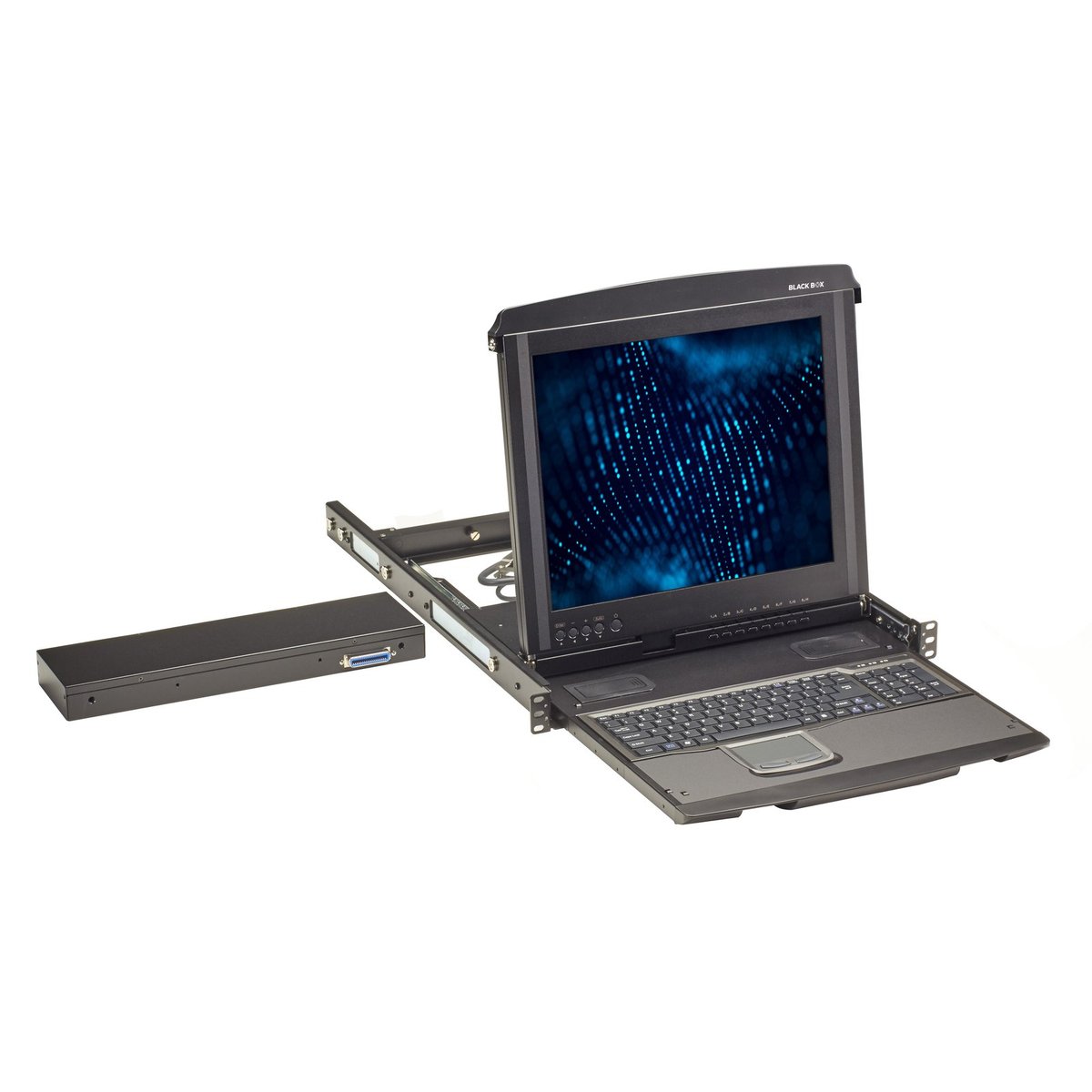 Black Box KVT517A-8UV ServView V 17-inch Dual-Rail LCD Console with 8-Port KVM Switch