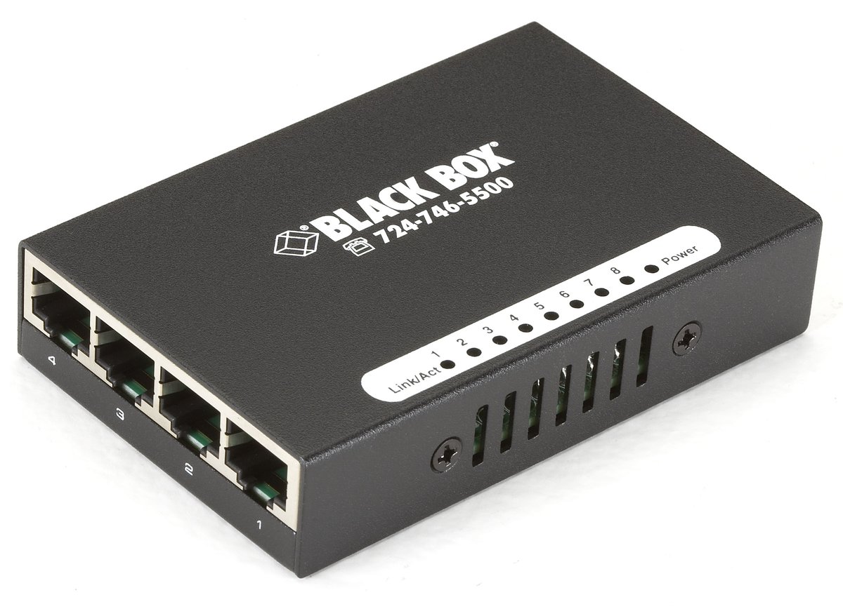 Black Box LBS008A Fast Ethernet (100-Mbps) Switch - (8) 10/100-Mbps Copper RJ45, USB Powered