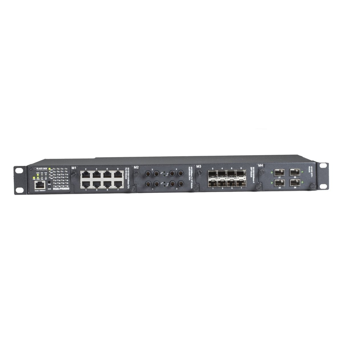 Black Box LE2700A LE2700 Series Gigabit Ethernet (1000-Mbps) Extreme Temperature Managed Switch Chassis - 4-Slot, 100-240VAC - view 2