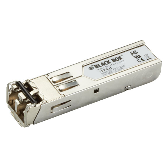 Black Box LFP401 Fast (155-Mbps) Extreme Temperature SFP with Extended Diagnostics - (1) 155-Mbps Multimode Fiber, 850nm, 2km, LC