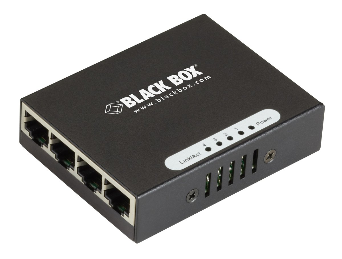 Black Box LGB304A LGB300 Series Gigabit Ethernet (1000-Mbps) Switch - (4) 10/100/1000-Mbps Copper RJ45