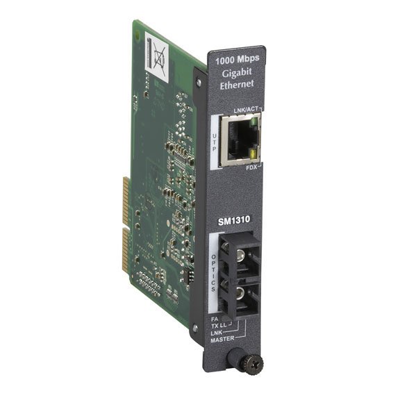 Black Box LGC5184C-R3 HDMCS II Gigabit Ethernet (1000-Mbps) Managed Media Converter - 1000-Mbps Copper to 1000-Mbps Singlemode Fiber, 1310nm, 10km, SC