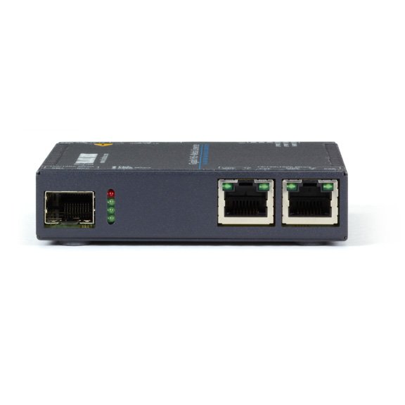 Black Box LGC5210A LGC5200 Series Gigabit Ethernet (1000-Mbps) PoE+ Media Converter - (2) 10/100/1000-Mbps Copper to 100/1000-Mbps Fiber SFP - view 2