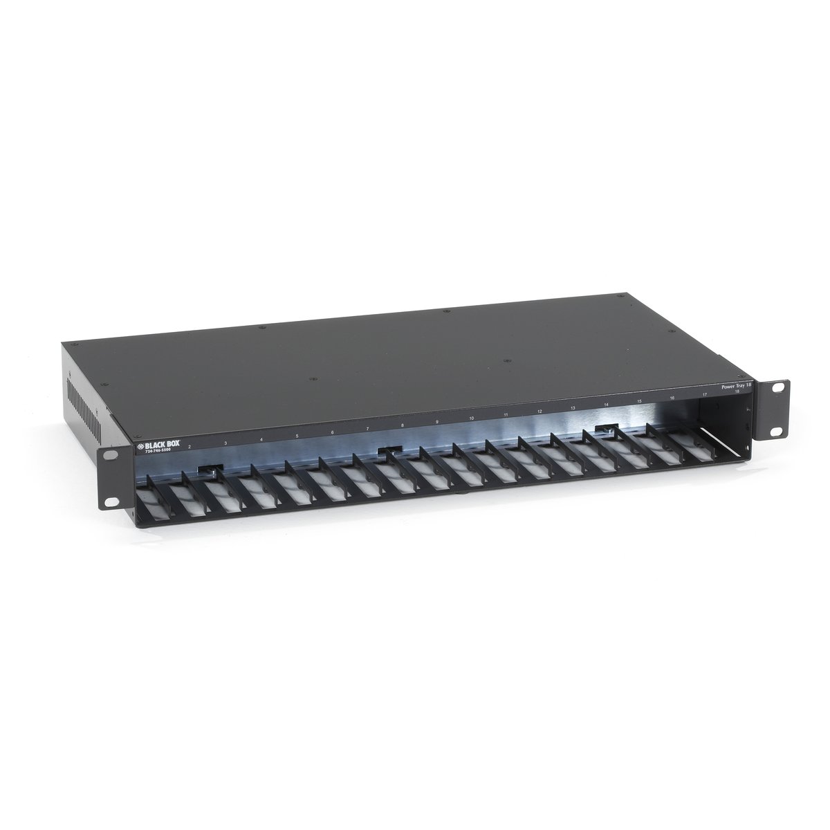 Black Box LHC018A-AC-R2 Rackmount Power Tray - 18-Slot, Mini Media Converters