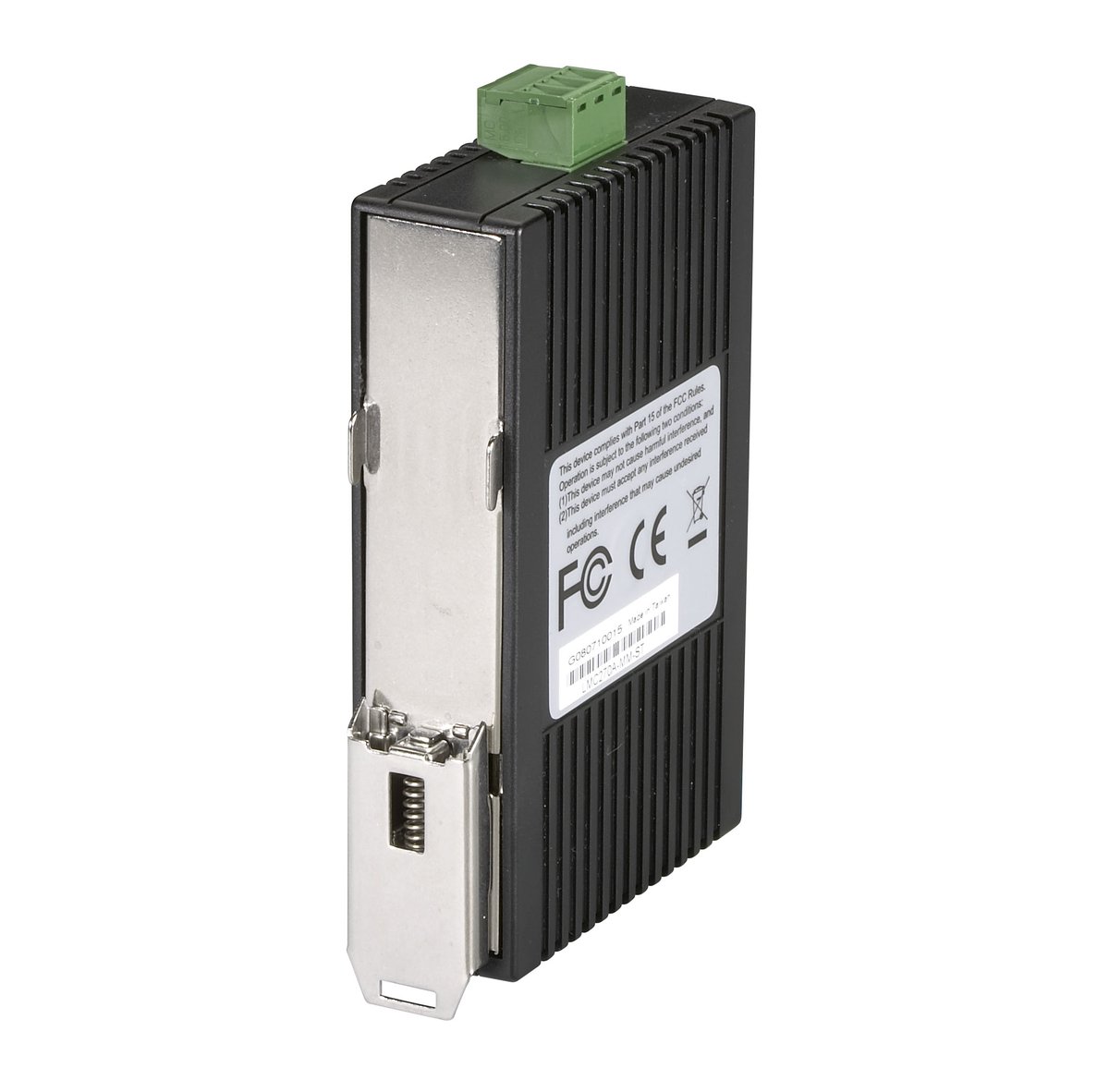 Black Box LMC270A-MM-ST Fast Ethernet (100-Mbps) Industrial Media Converter - 10/100-Mbps Copper to 100-Mbps Multimode Fiber, Hardened Temperature, 1300nm, 2km, ST - view 2