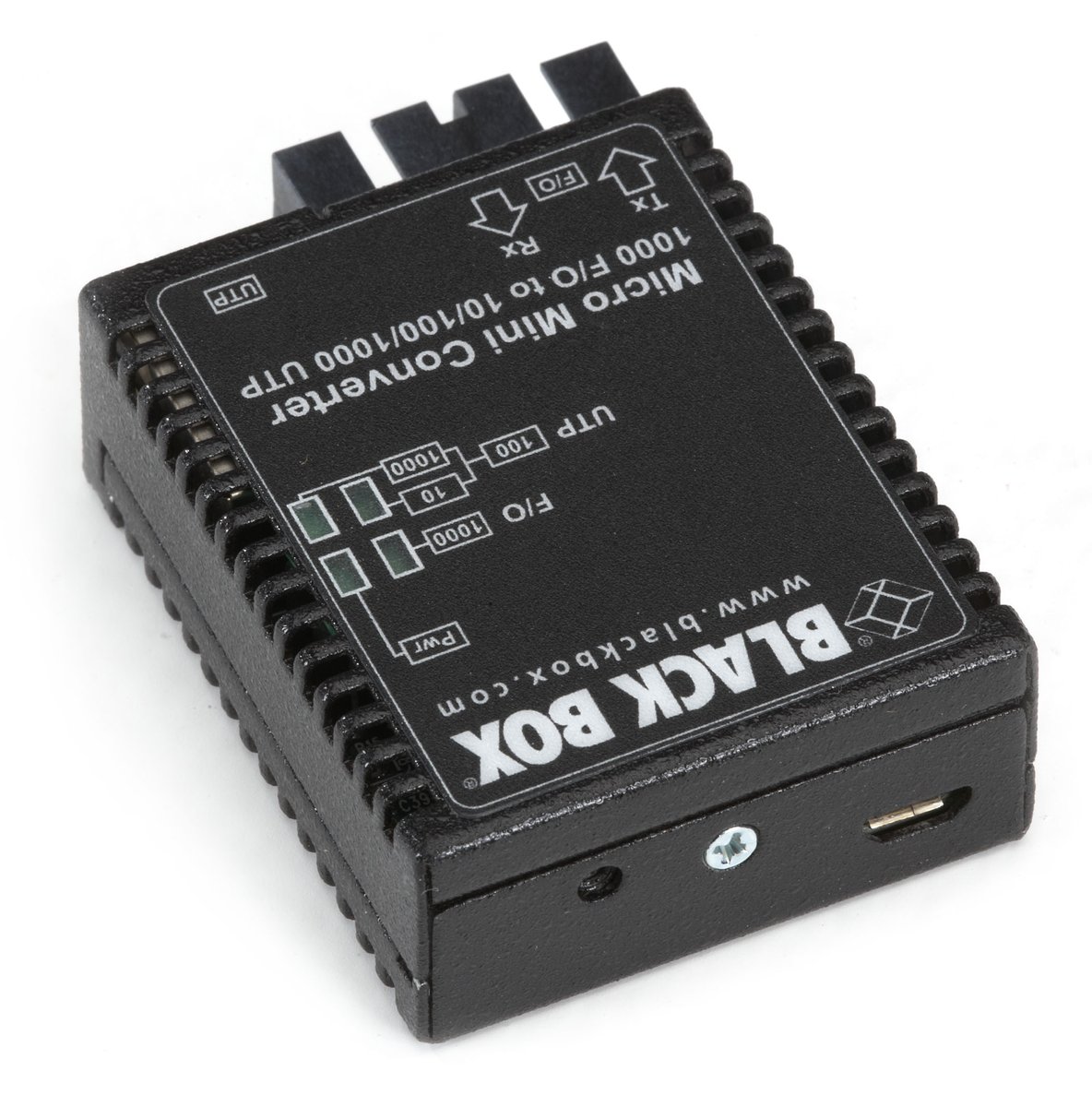 Black Box LMC4002A Gigabit Ethernet (1000-Mbps) Media Converter - 10/100/1000-Mbps Copper to 1000-Mbps Multimode Fiber, 850nm, 0.5km, SC, North America Power Supply - view 2