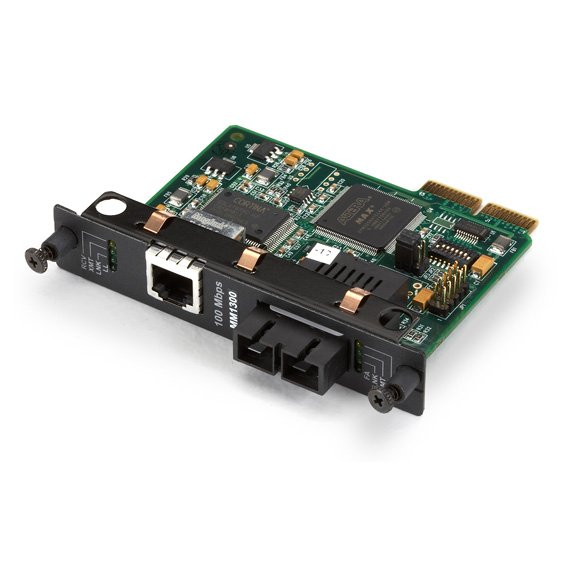Black Box LMC5023C-R3 HDMCS II Fast Ethernet (100-Mbps) Managed Media Converter - 100-Mbps Copper to 100-Mbps Multimode Fiber, 1300nm, 2km