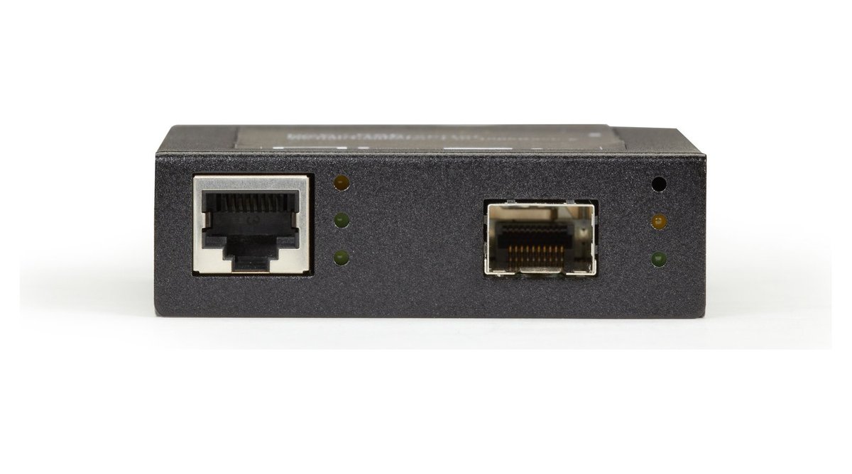 Black Box LPS535A-SFP LPS530 Series Gigabit Ethernet (1000-Mbps) PoE+ Media Converter - 10/100/1000-Mbps Copper to 1000-Mbps Fiber SFP - view 2