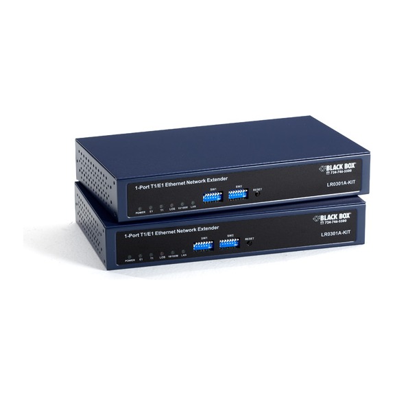 Black Box LR0301A-KIT Ethernet Extender Kit - T1/E1, 1-Port product image